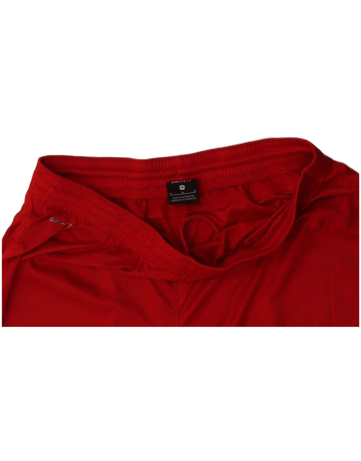 NIKE Pantalones cortos deportivos Dri Fit para hombre Poliéster rojo mediano