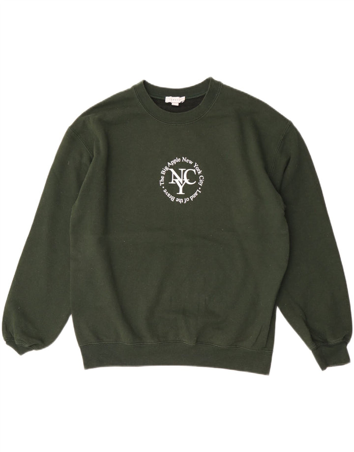 Topshop - Sudadera gráfica para mujer, talla 40, color verde medio