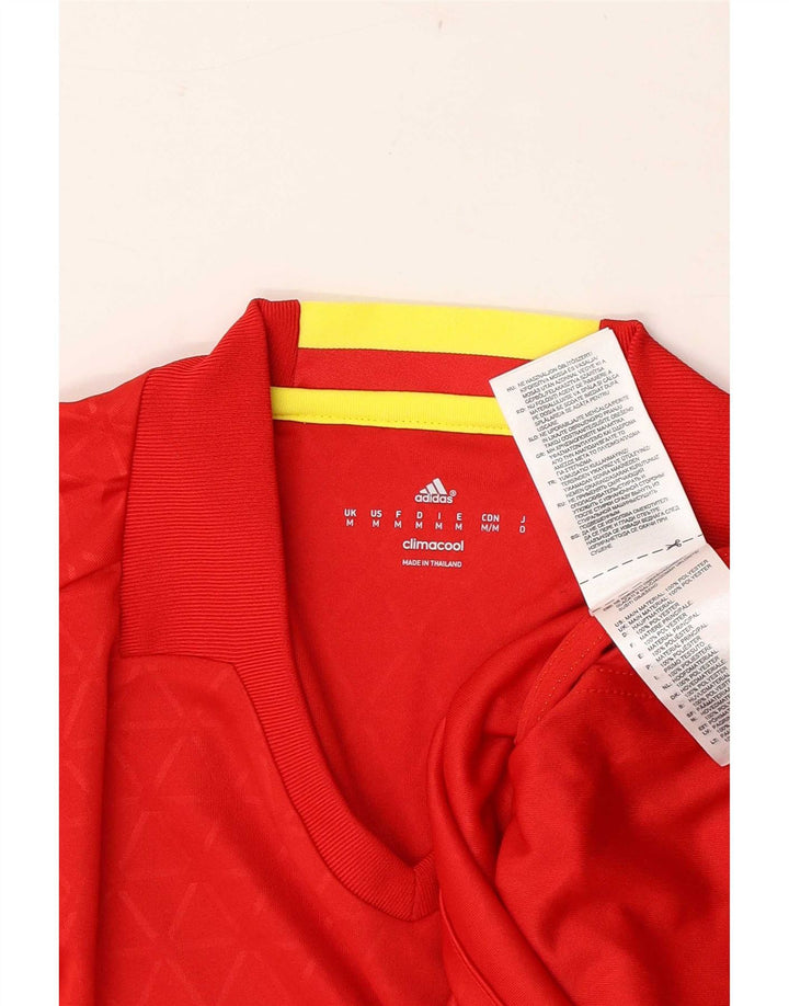 Adidas Hombre Climacool Camiseta Top Medio Rojo Poliéster