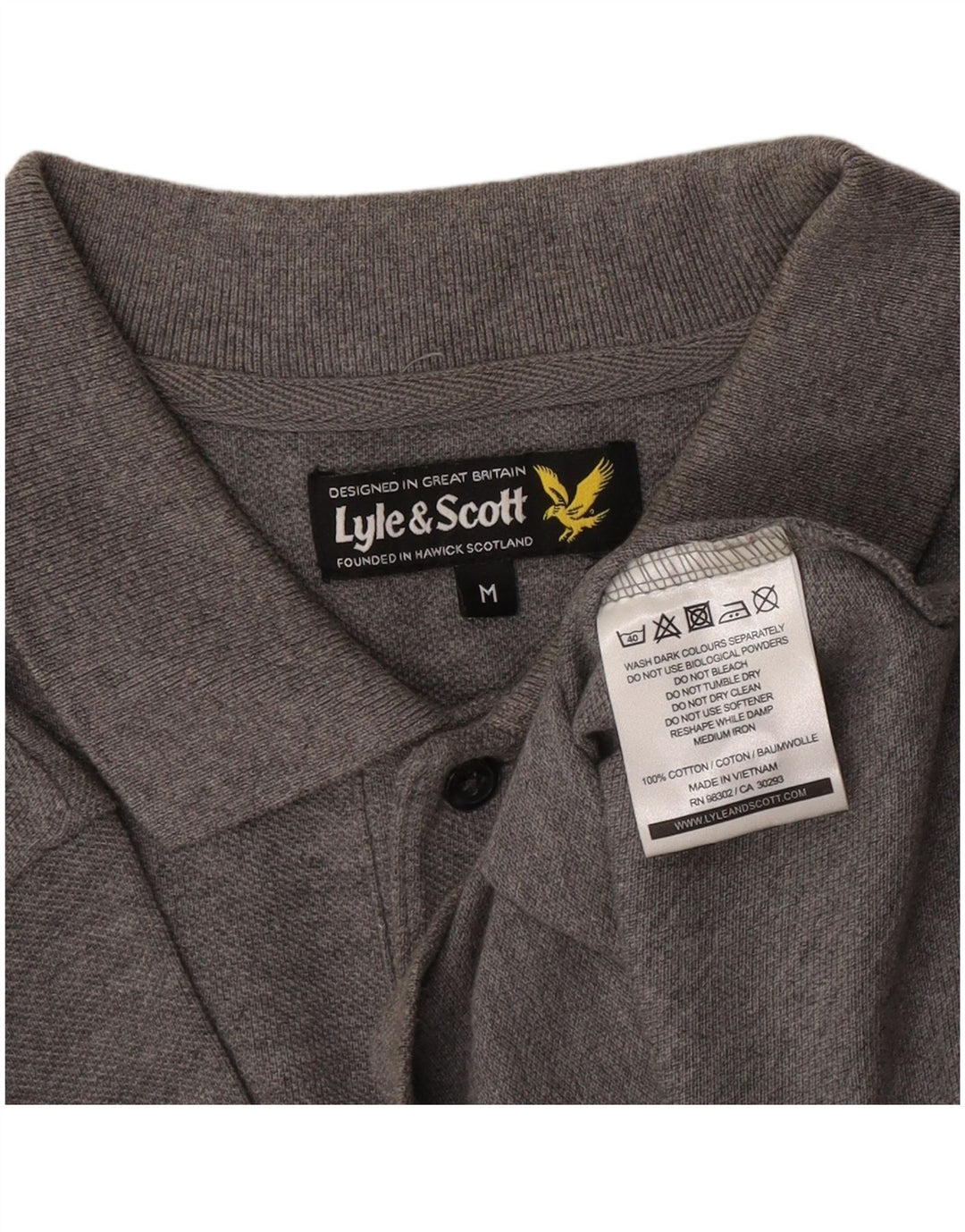 Lyle & Scott Polo Hombre Algodón Gris Medio