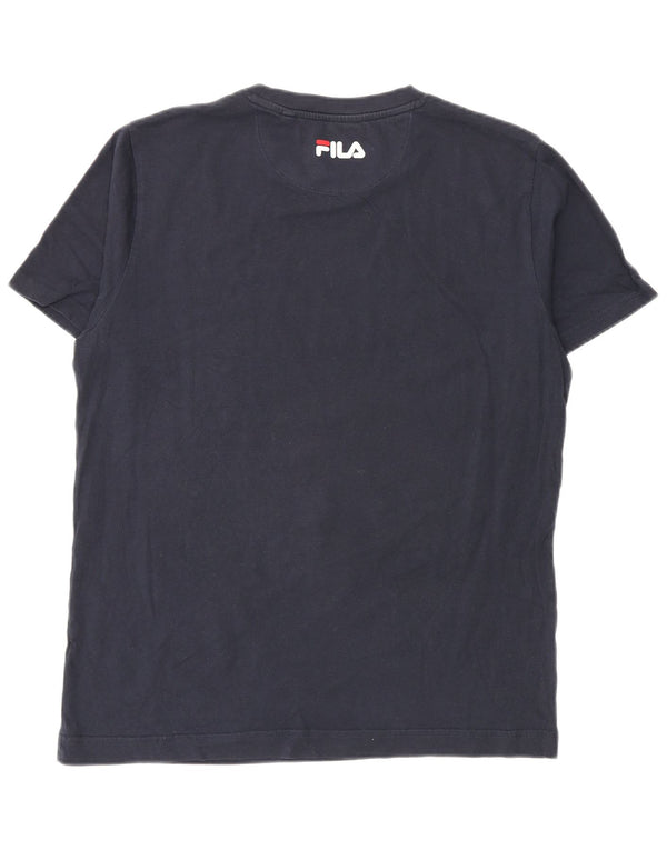 Fila Hombre Graphic Camiseta Top Medium Azul Marino