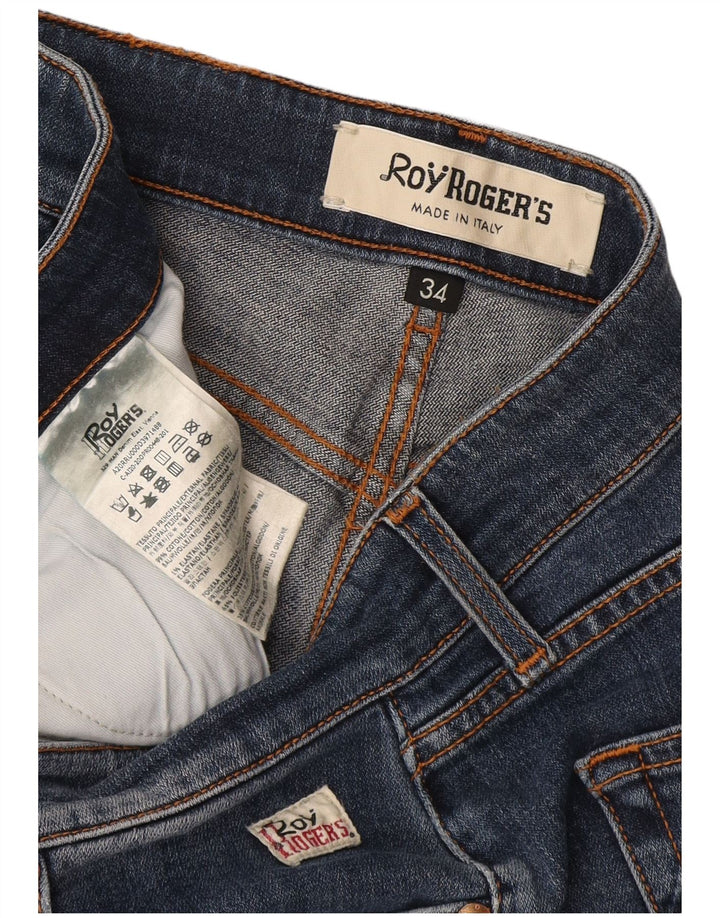 Roy Rogers Vaqueros ajustados desgastados para hombre W34 L29 Algodón azul