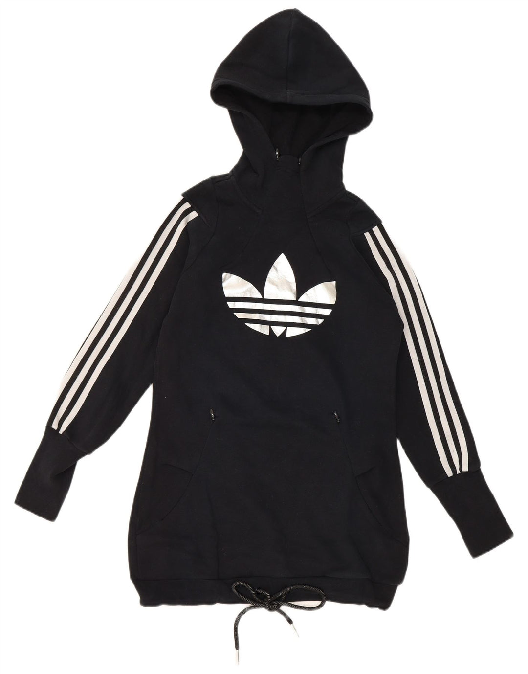 Adidas Mujer Graphic Sudadera con capucha Jumper IT 44 Mediano Negro