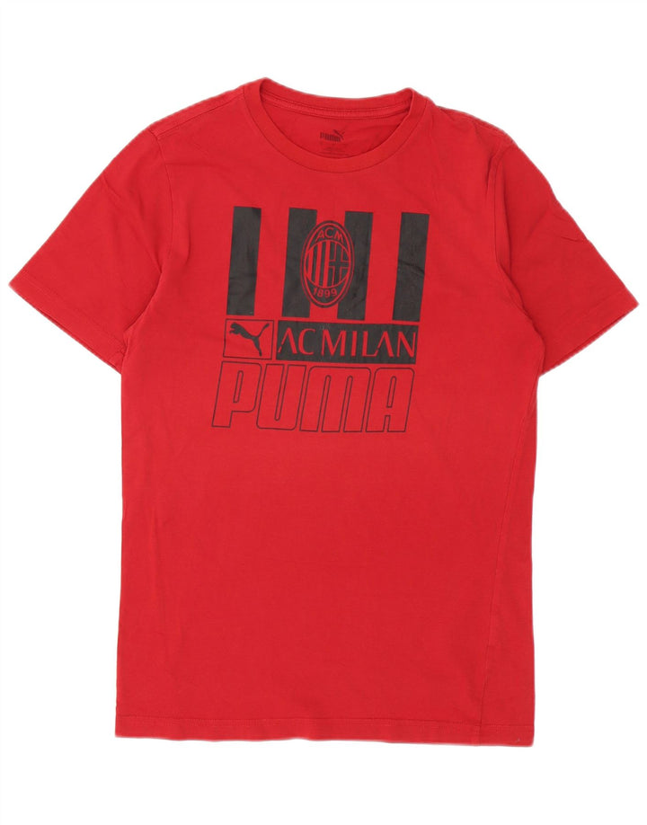 Puma Camiseta gráfica AC Milan para hombre, talla pequeña, color rojo