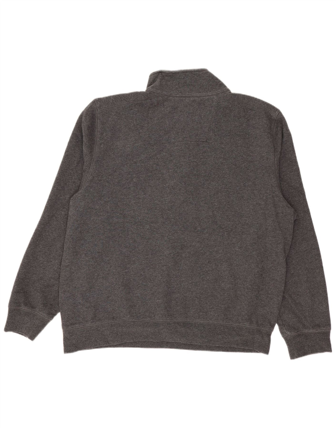 Nautica - Sudadera con cuello y cremallera para hombre, talla grande, algodón gris