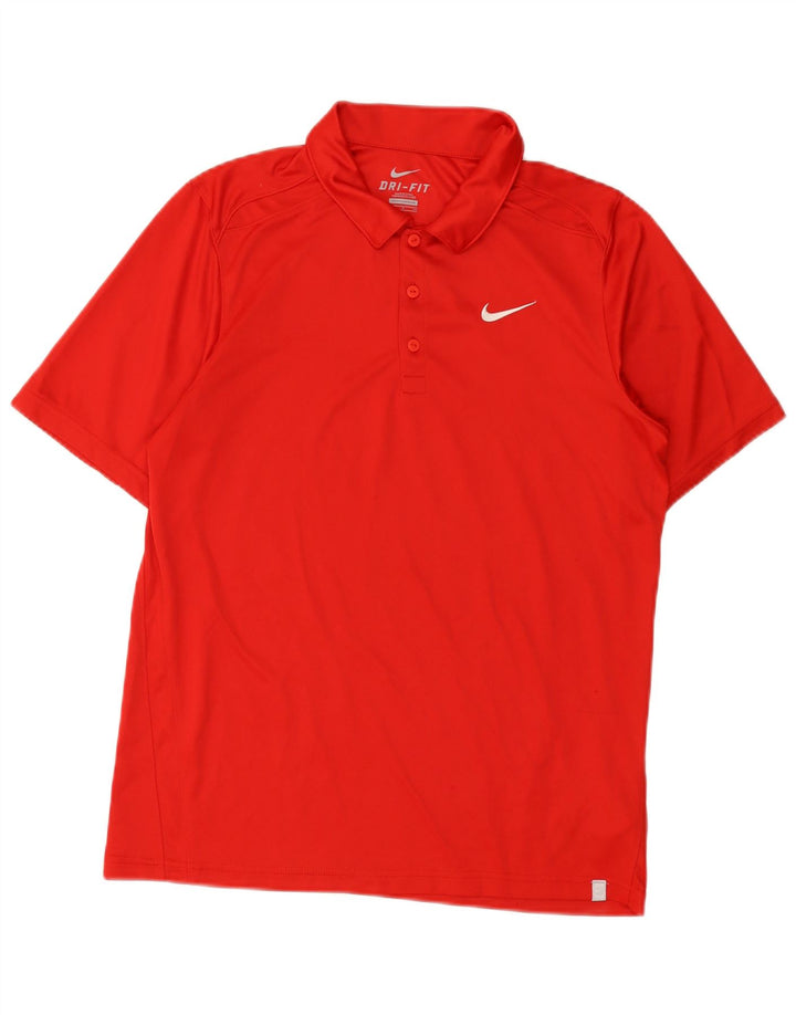 Nike Polo Dri Fit para hombre pequeño poliéster rojo