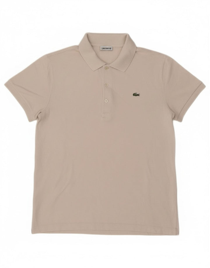 Polo Lacoste para hombre talla 4 mediano algodón blanco