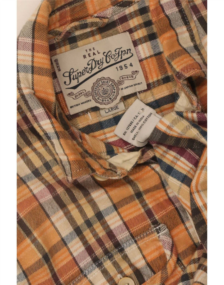 Superdry Camisa De Franela De Algodón Con Cuadros Multicolores Grandes