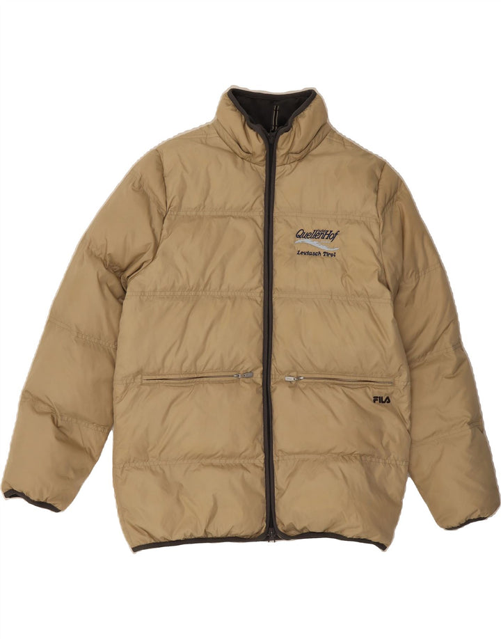FILA Mens Padded Jacket UK 38 Medium Beige Polyamide Vintage Fila and Second-Hand Fila from Messina Hembry 