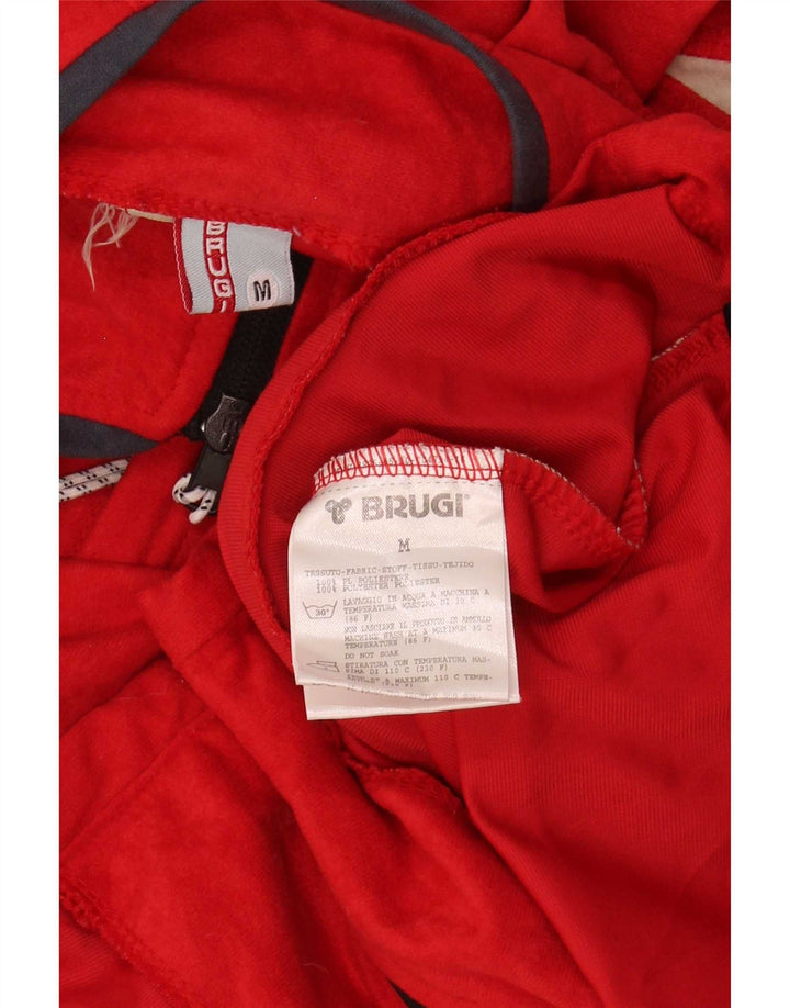 Brugi Hombre Chaqueta De Chándal Top Poliéster Color Block Rojo Medio