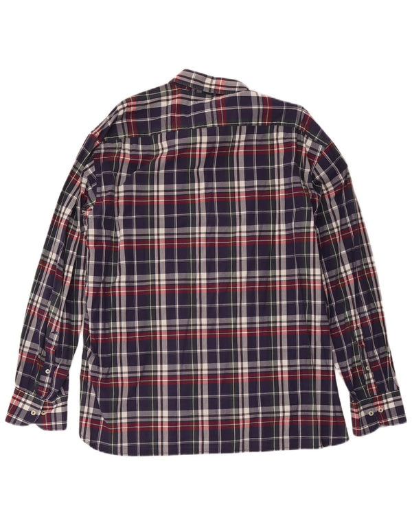Tommy Hilfiger Camisa New York Fit para hombre 2XL Algodón a cuadros azul marino