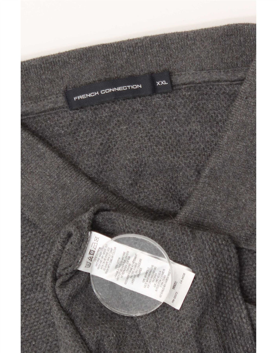 French Connection Polo para hombre 2XL Algodón gris