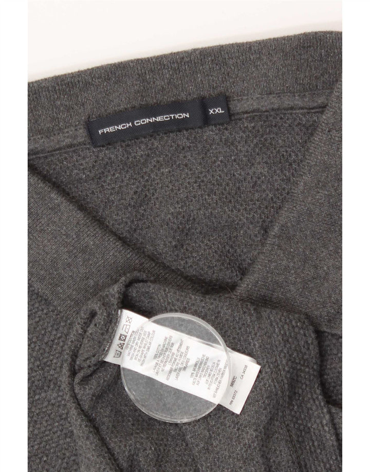 French Connection Polo para hombre 2XL Algodón gris