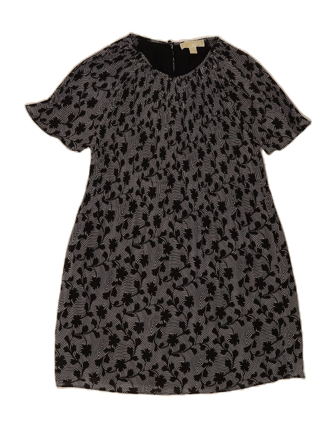 MICHAEL KORS Womens Basic Dress UK 16 Large Black Floral Polyester Vintage Michael Kors and Second-Hand Michael Kors from Messina Hembry 
