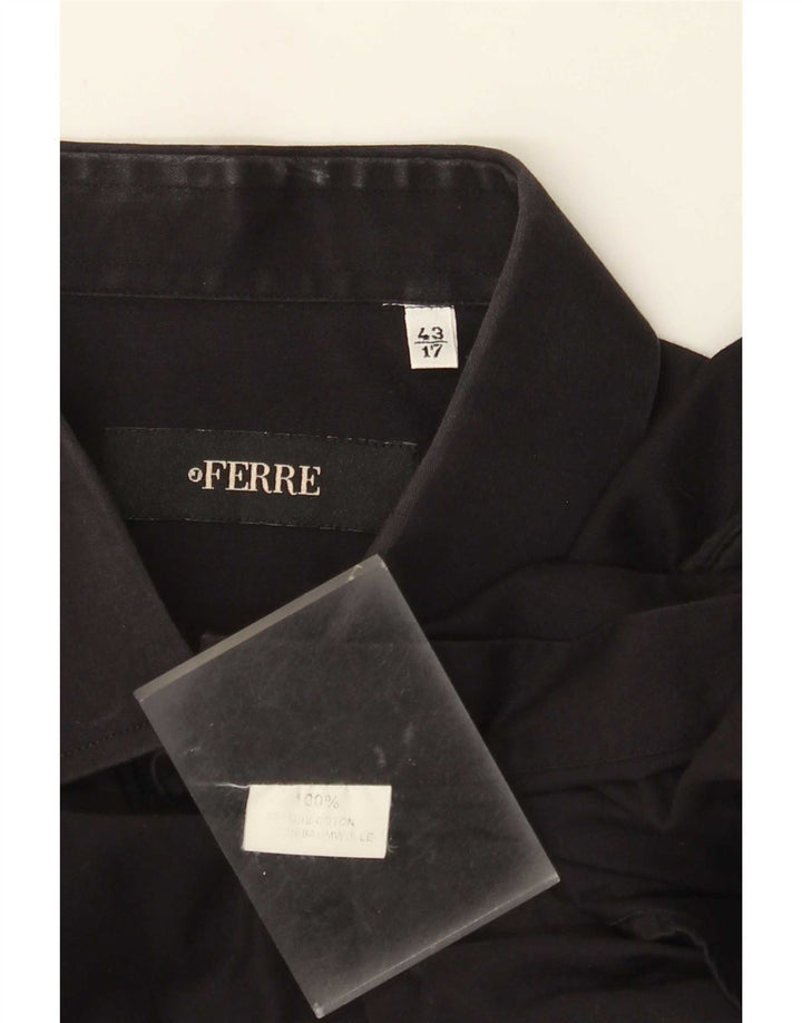 Camisa Ferre Hombre Talla 43 17 XL Algodón Negro