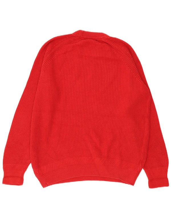 Fred Perry Jersey De Cuello Redondo Para Hombre XL Algodón Rojo