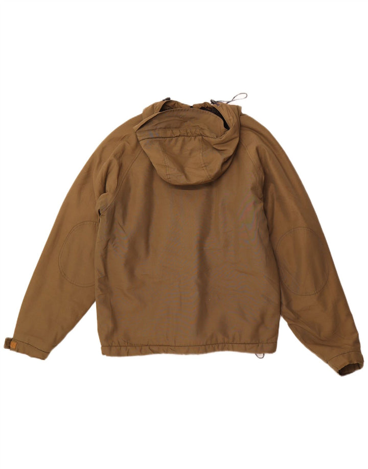 CONVERSE Chaqueta cortavientos con capucha para hombre UK 36 Small Khaki Cotton