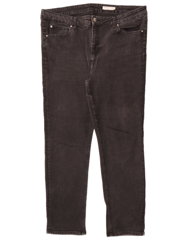 Marks & Spencer Vaqueros rectos The Sienna para mujer UK 20 2XL W38 L30 Negro