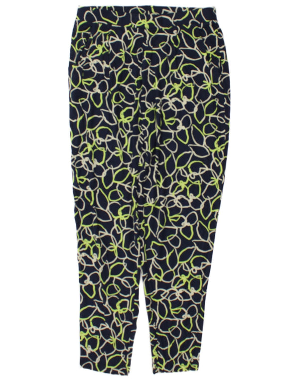 Marks & Spencer Pantalones Chinos para Mujer UK 12 Medium W30 L30 Azul Marino Floral