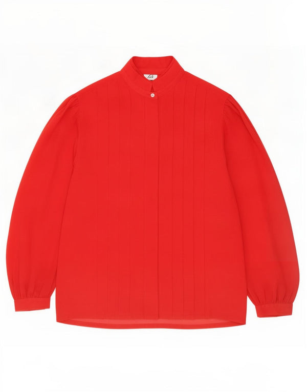 Blusa Niña Vintage 11-12 Años Poliéster Rojo