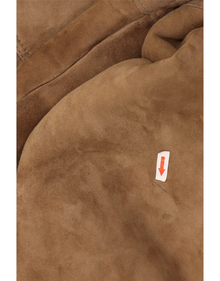 Chaqueta de piel de oveja vintage para hombre IT 52 XL Beige