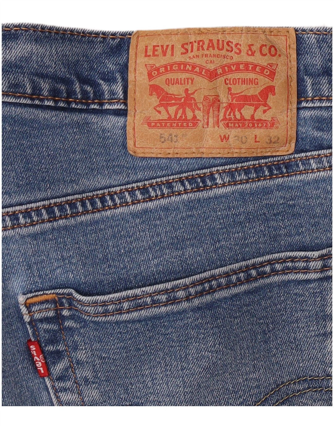LEVI'S Jeans rectos 541 para hombre W30 L29 Algodón azul