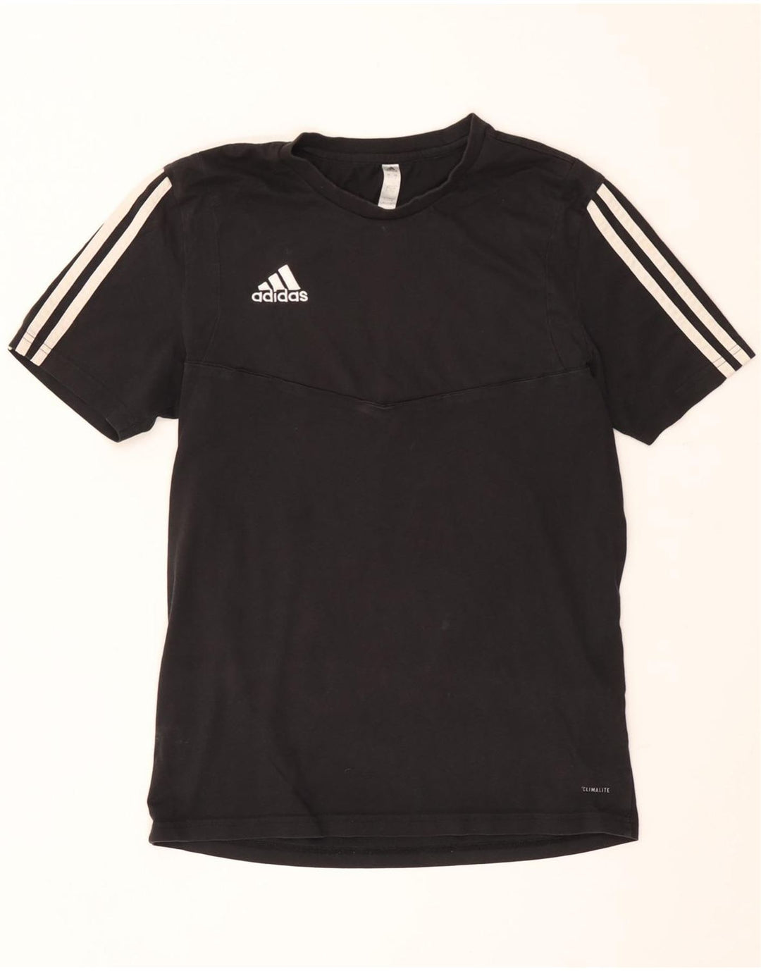 Adidas Mens Climalite Camiseta Top Pequeño Algodón Negro