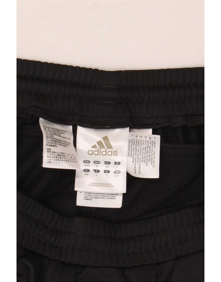 Adidas Pantalones de chándal para hombre UK 40/42 Medium Negro Colorblock Poliéster