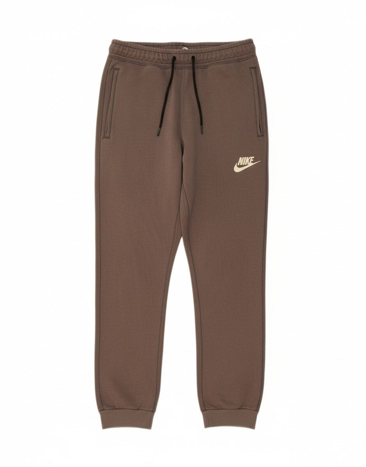NIKE Mens Tracksuit Trousers Joggers Small  Grey Cotton