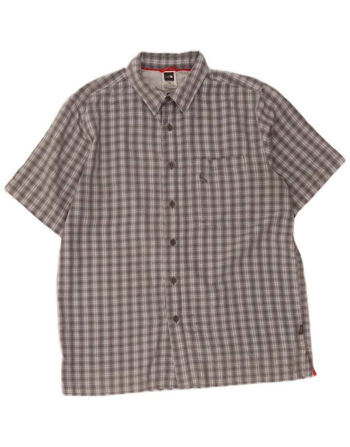 The North Face Camisa De Manga Corta Regular Fit Modal A Cuadros Gris Medio Hombre