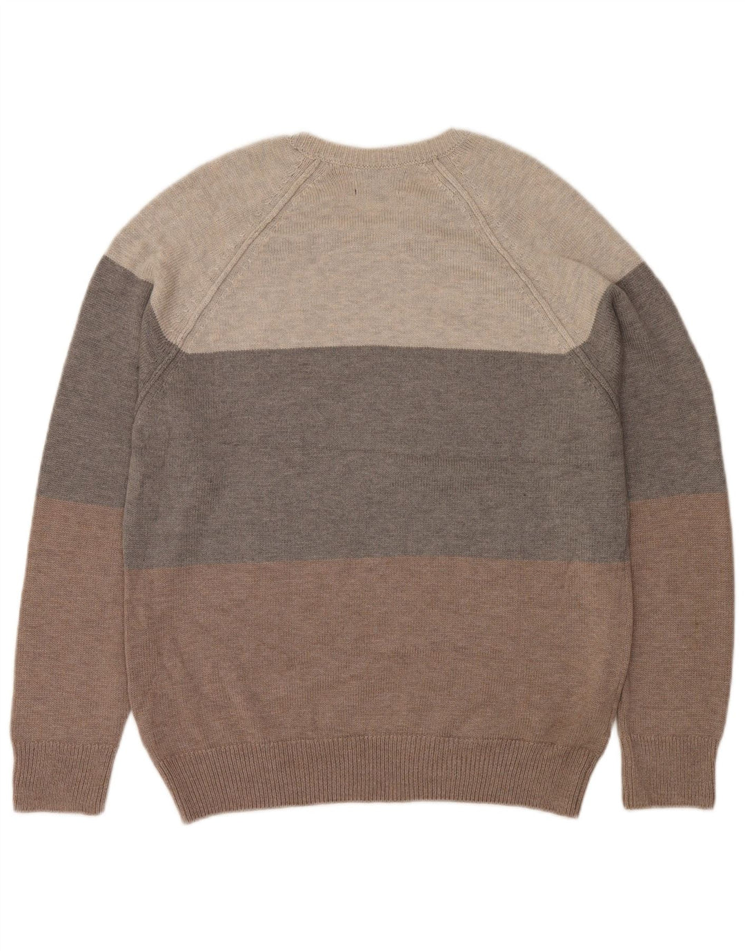MARKS & SPENCER Jersey de cuello redondo para hombre con bloques de color gris grande
