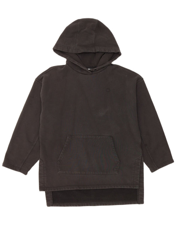 Adidas Mujer Longline Oversize Sudadera con capucha Jumper UK 10 Pequeño Algodón Negro