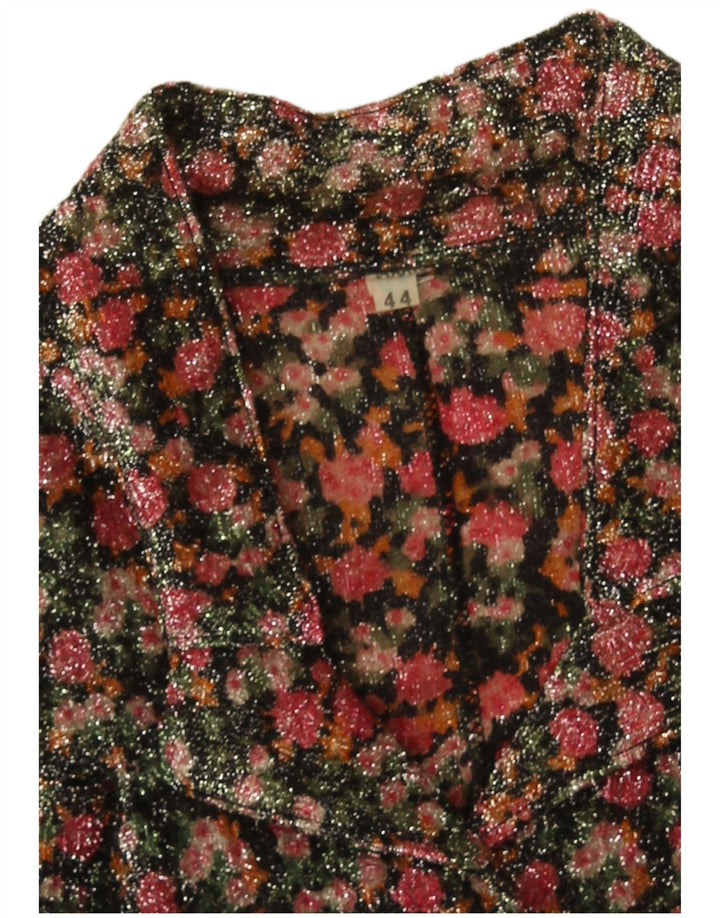Blusa vintage para mujer IT 44 Mediana Multicolor Floral