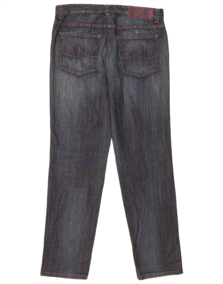 Iceberg Vaqueros Slim Mujer W32 L32 Azul Marino Algodón