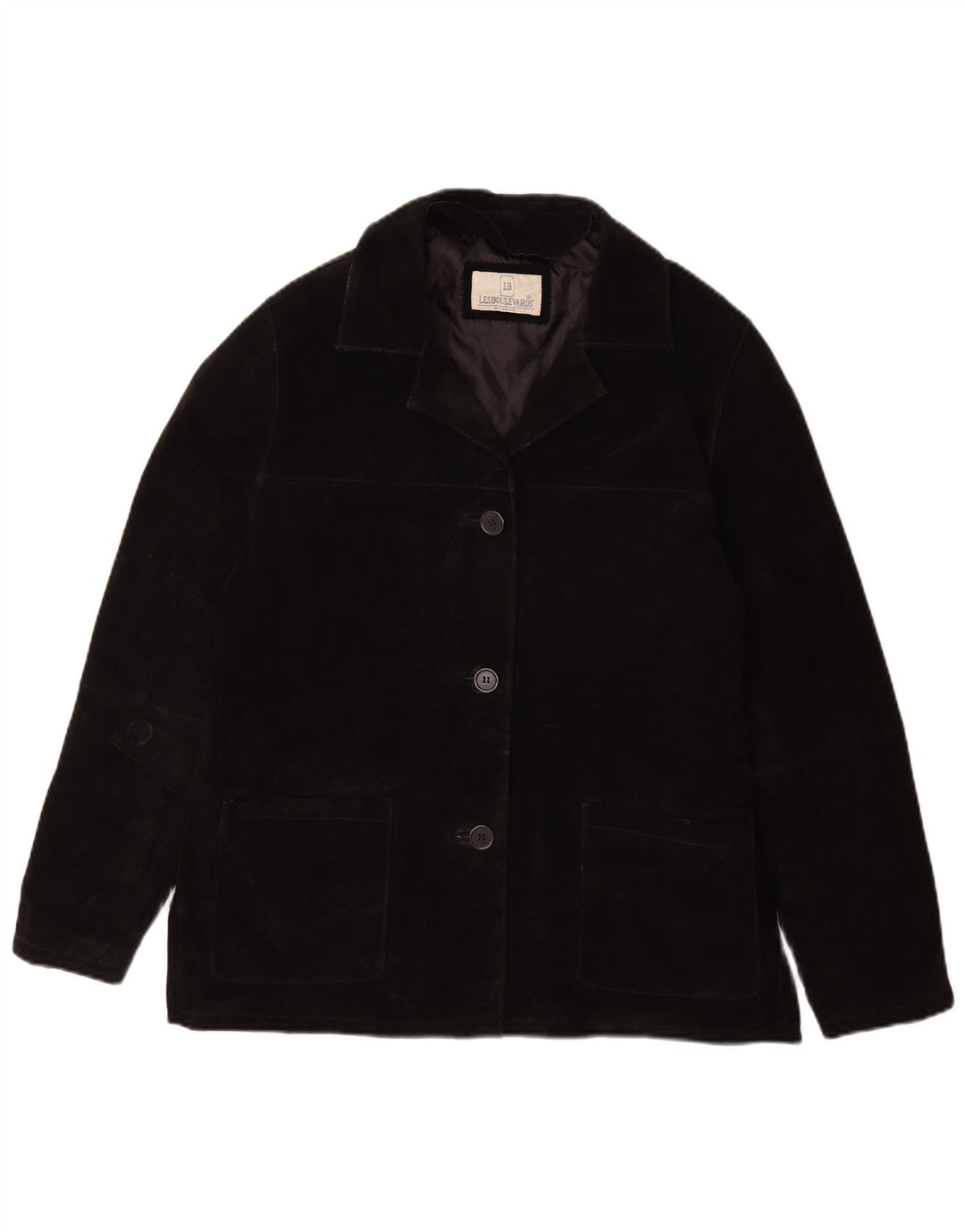 Chaqueta de ante para mujer Les Boulevards EU 44 XL Cuero negro