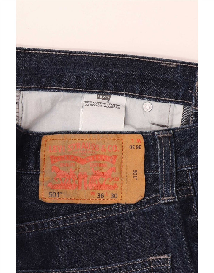 Levi's Vaqueros rectos 501 para hombre W36 L30 Algodón azul marino