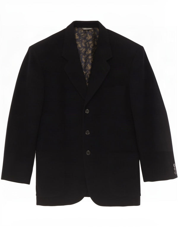 Byblos Chaqueta tipo blazer de 3 botones para hombre IT 48 Lana azul marino mediana