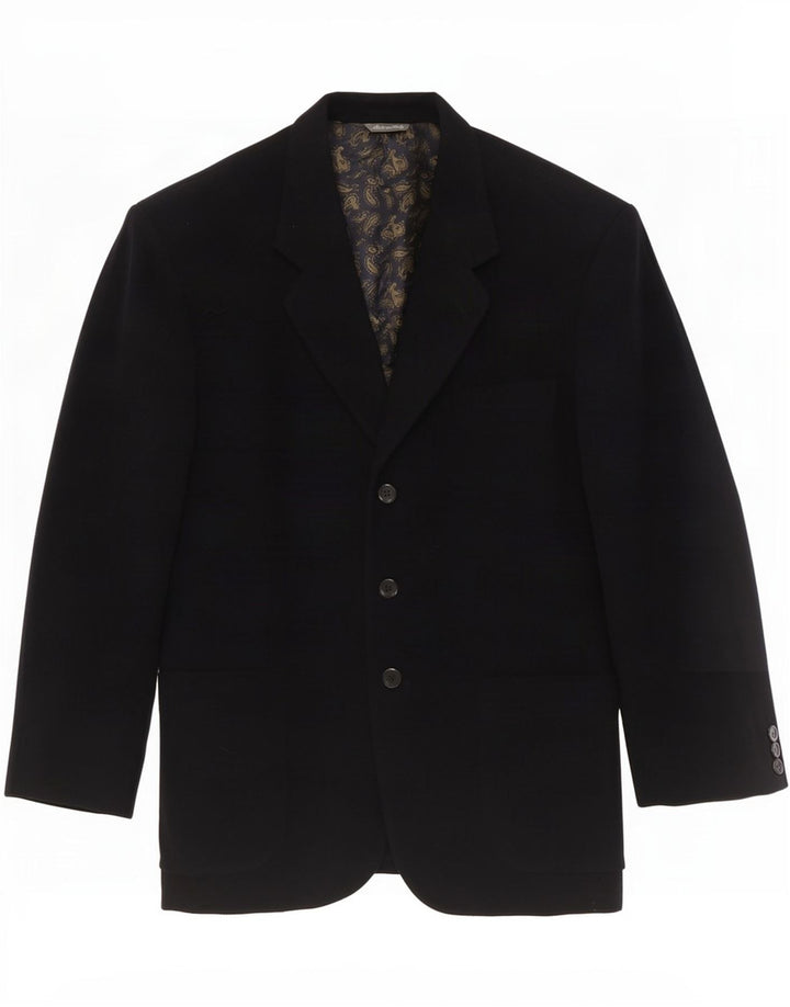 Byblos Chaqueta tipo blazer de 3 botones para hombre IT 48 Lana azul marino mediana