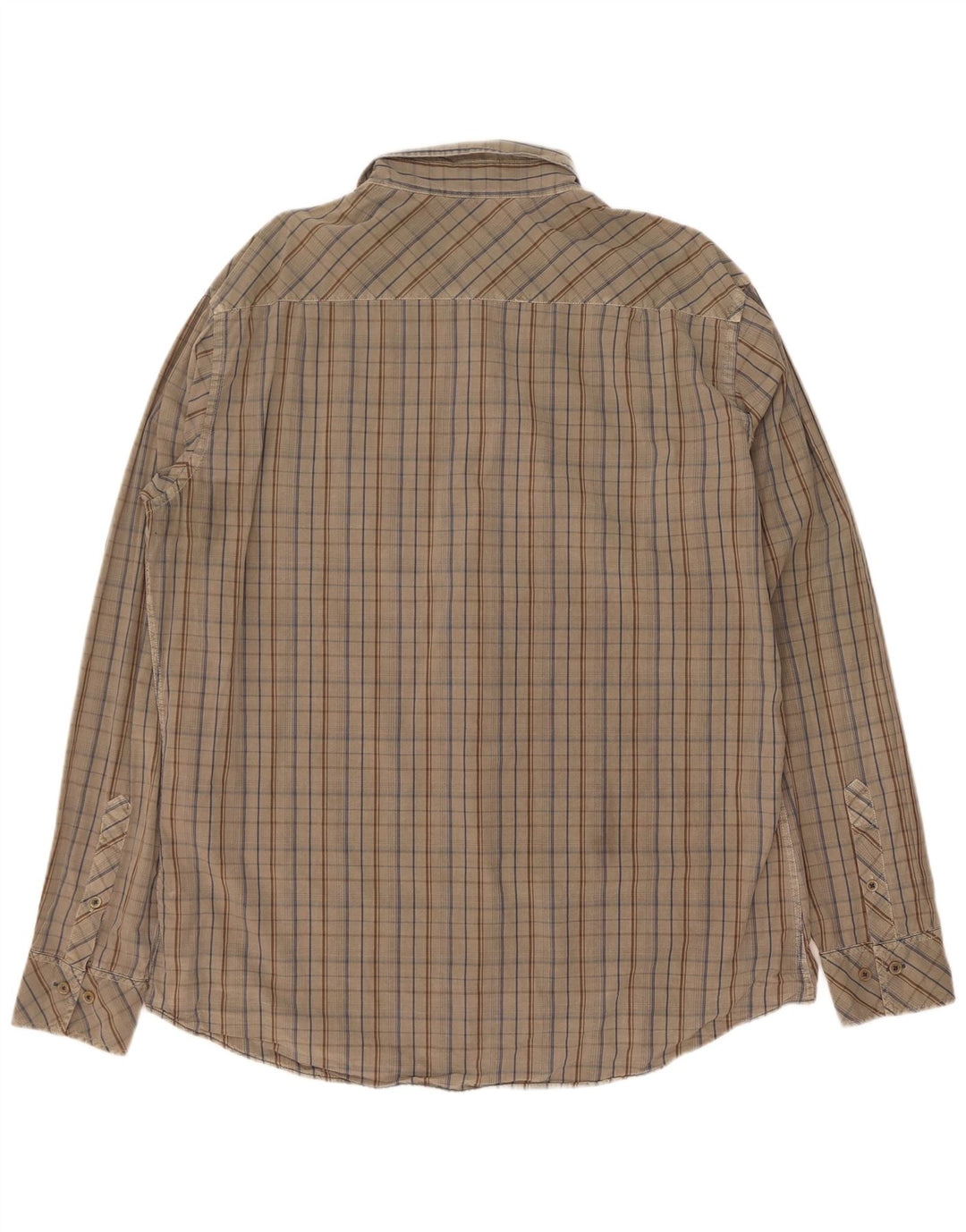 Marlboro Classics Camisa de corte regular para hombre 2XL Algodón a cuadros caqui