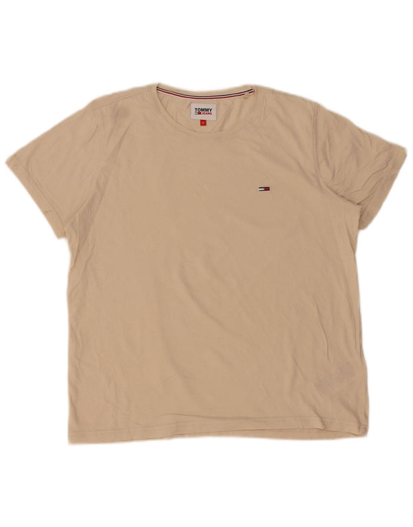 Tommy Hilfiger Camiseta para mujer Top UK 44 Algodón beige medio