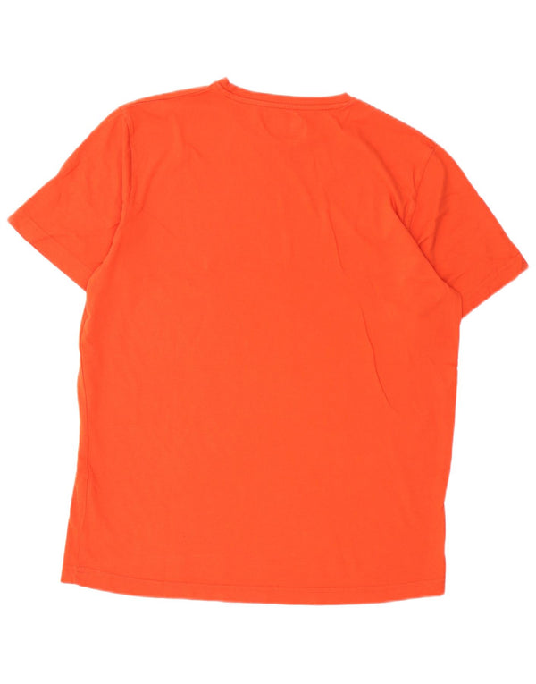 Kappa - Camiseta gráfica para hombre, talla grande, algodón naranja