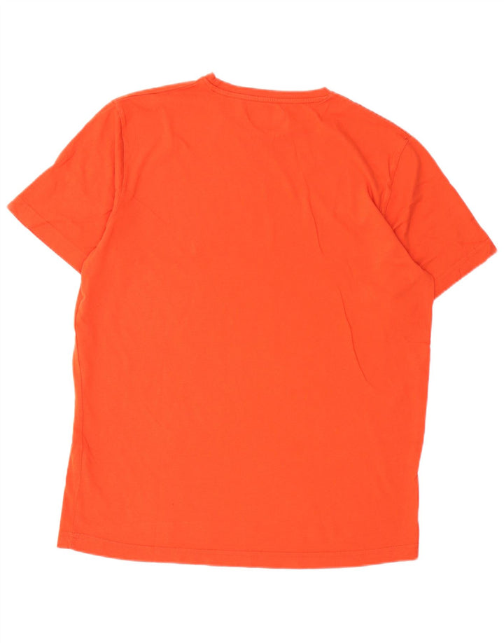 Kappa - Camiseta gráfica para hombre, talla grande, algodón naranja