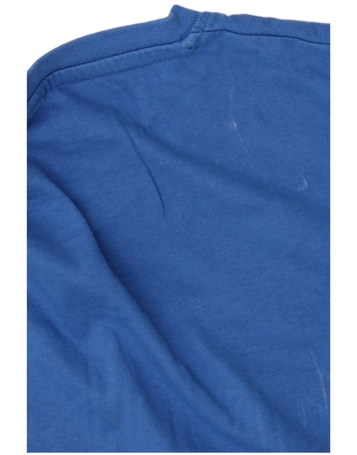 Ellesse Hombre Camiseta Top Medium Azul Marino Colorblock Algodón