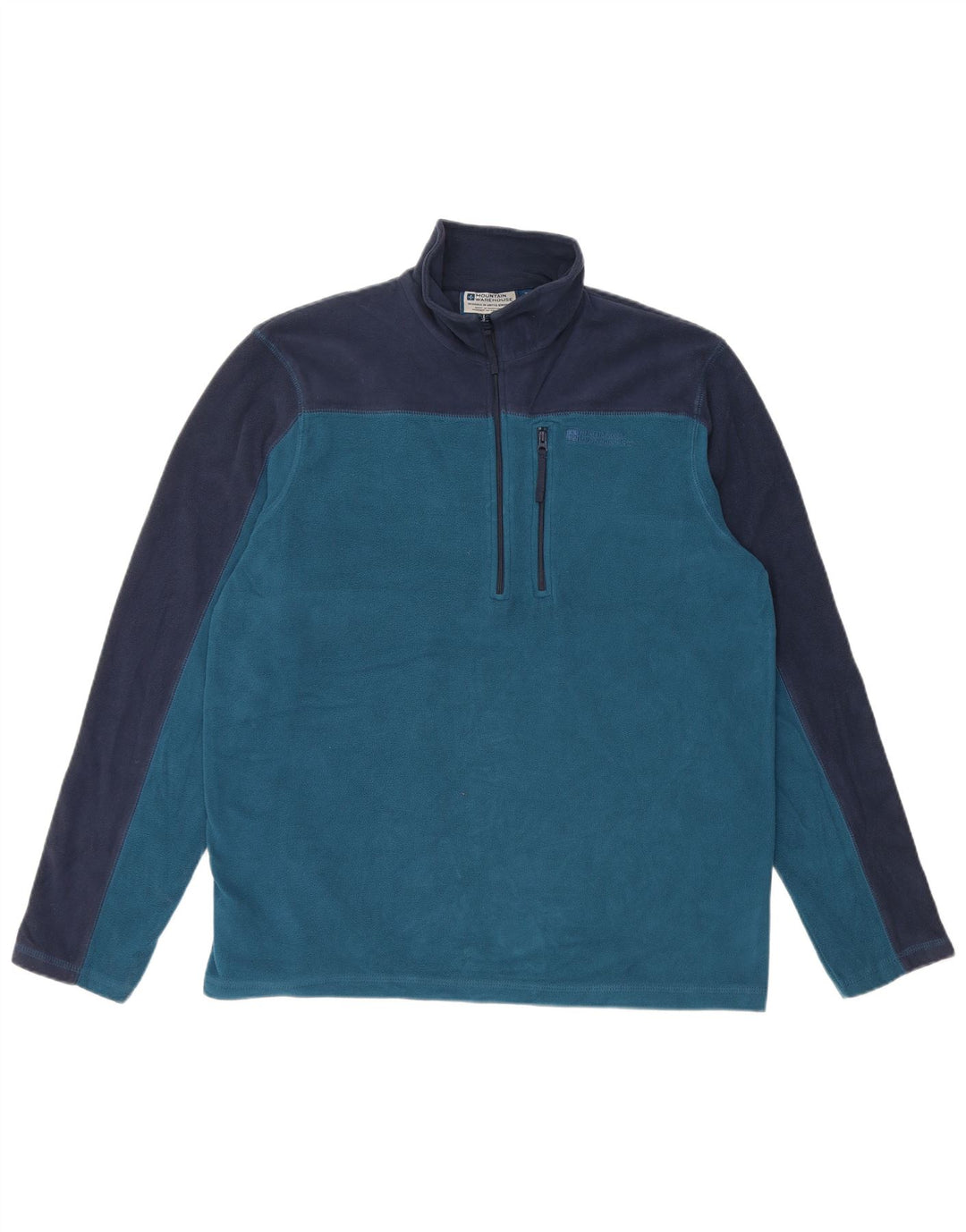 MOUNTAIN WAREHOUSE Jersey de forro polar para hombre, tamaño mediano, azul marino, color block