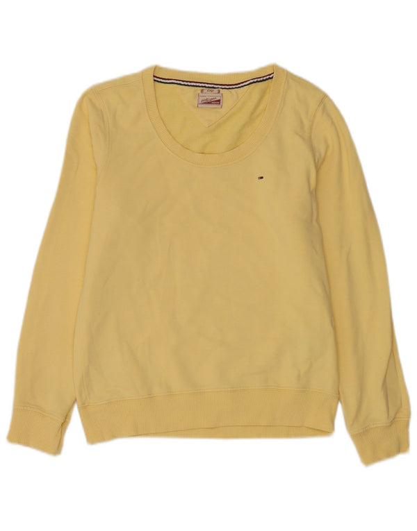 Tommy Hilfiger Sudadera para mujer Jumper UK 14 Grande Algodón amarillo