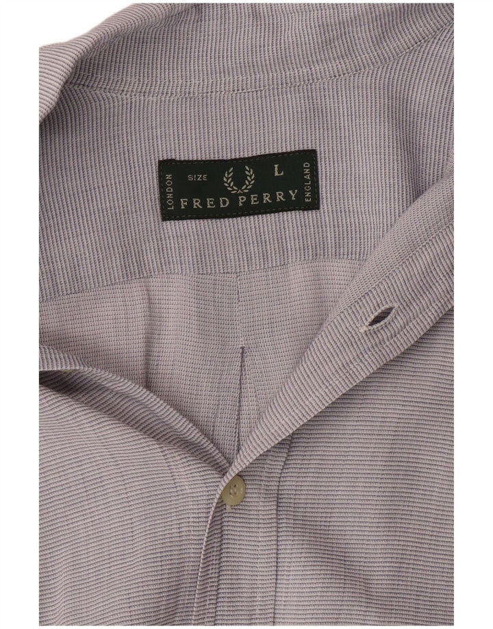 Camisa Fred Perry Para Hombre Grande Gris