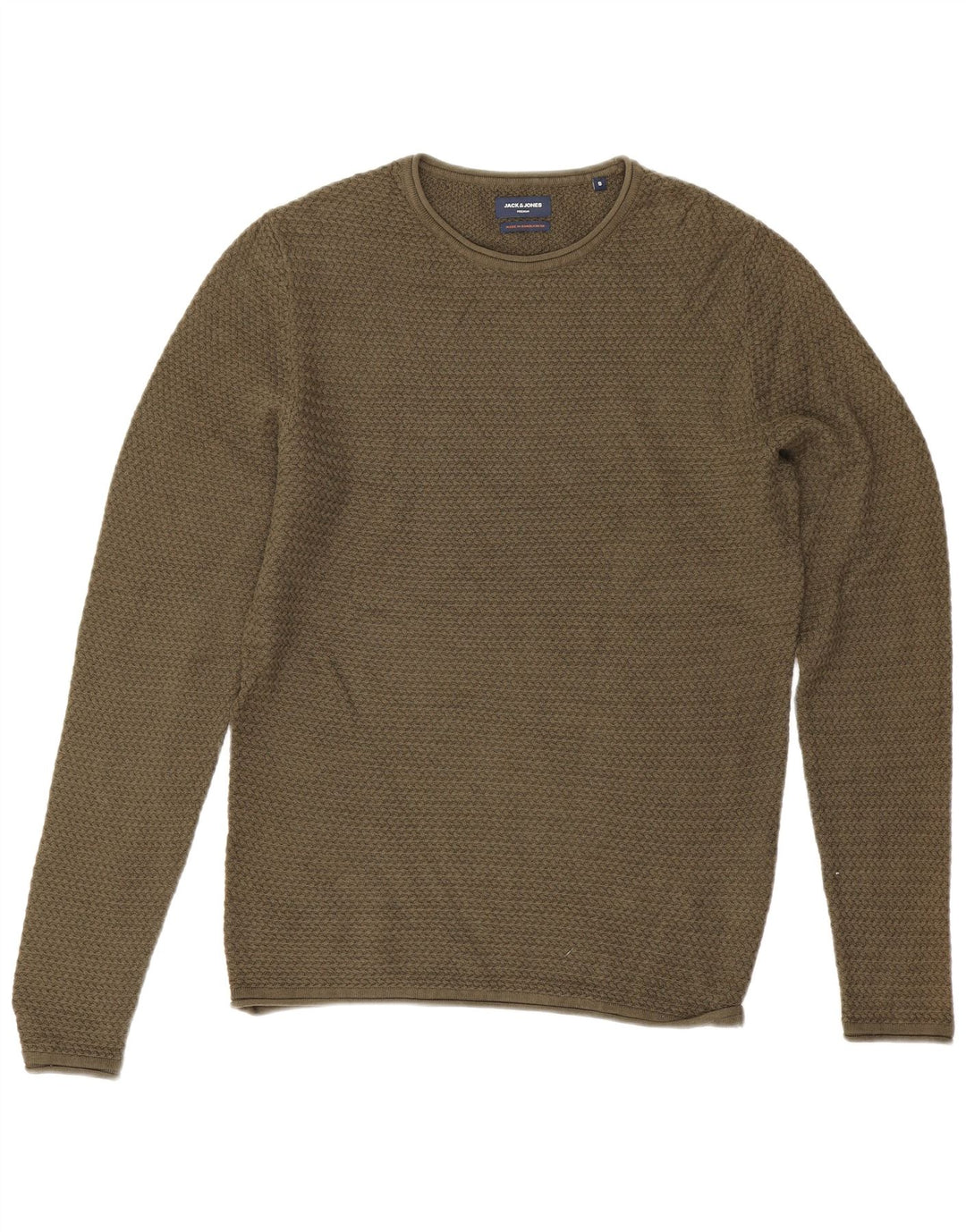 Jack & Jones Jersey con Cuello Redondo para Hombre Small Khaki Cotton