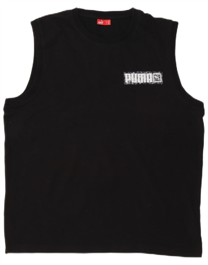Puma Chaleco para hombre Top 2XL Algodón negro