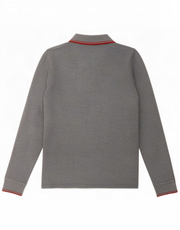 Kappa Polo De Manga Larga Hombre XL Gris Algodón