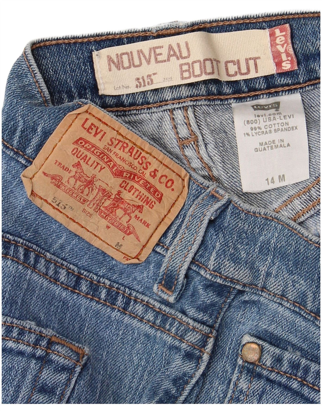 LEVI'S Jeans 515 Nouveau Bootcut para mujer US 14 XL W34 L31 Azul